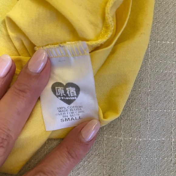 Harajuku Lovers Yellow Graphic Tee Vintage 2000 - Picture 12 of 12